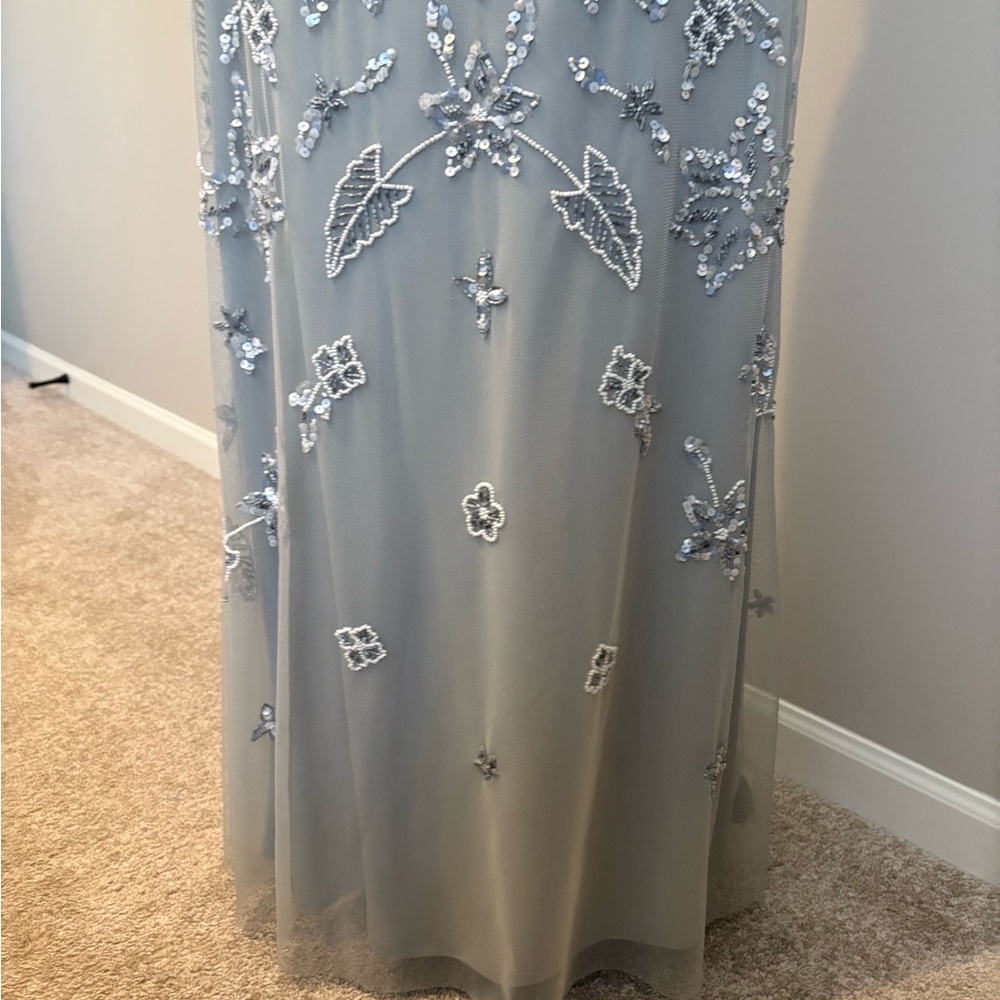 Adrianna Papell Sage Green Sequin Dress - Picture 6 of 9